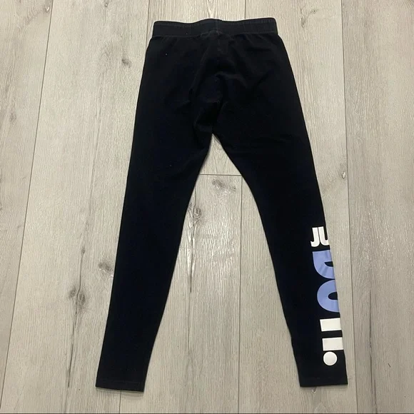 NIKE Just Do It Cropped Athletic Activewear Black Leggings Size S - Picture 9 of 9